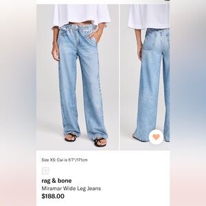 Rag & Bone Miramar Wide Leg Jeans